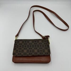 Old Navy Brown Leather Crossbody Bag Purse‎ Wallet Removable Shoulder Strap